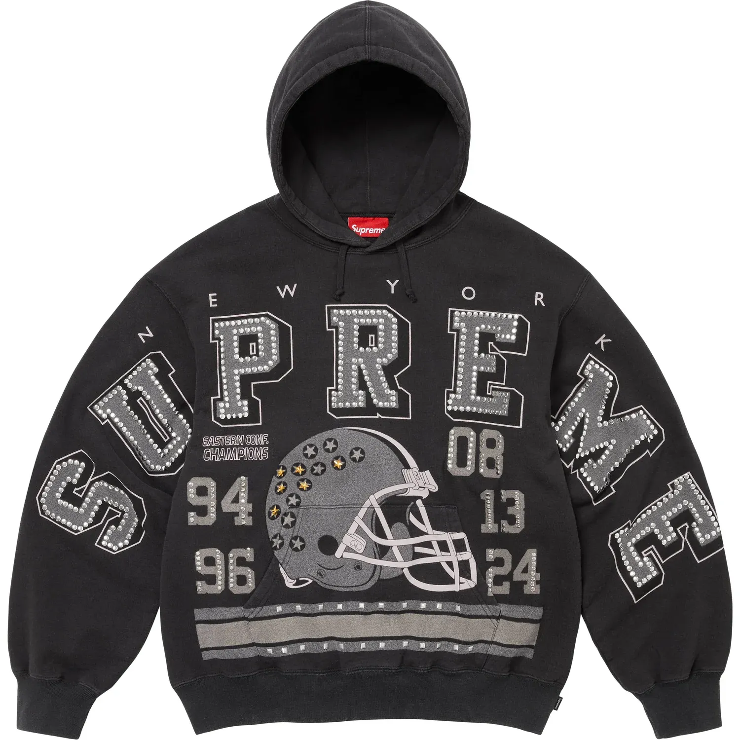 Supreme Champions Studded Black Hoodie