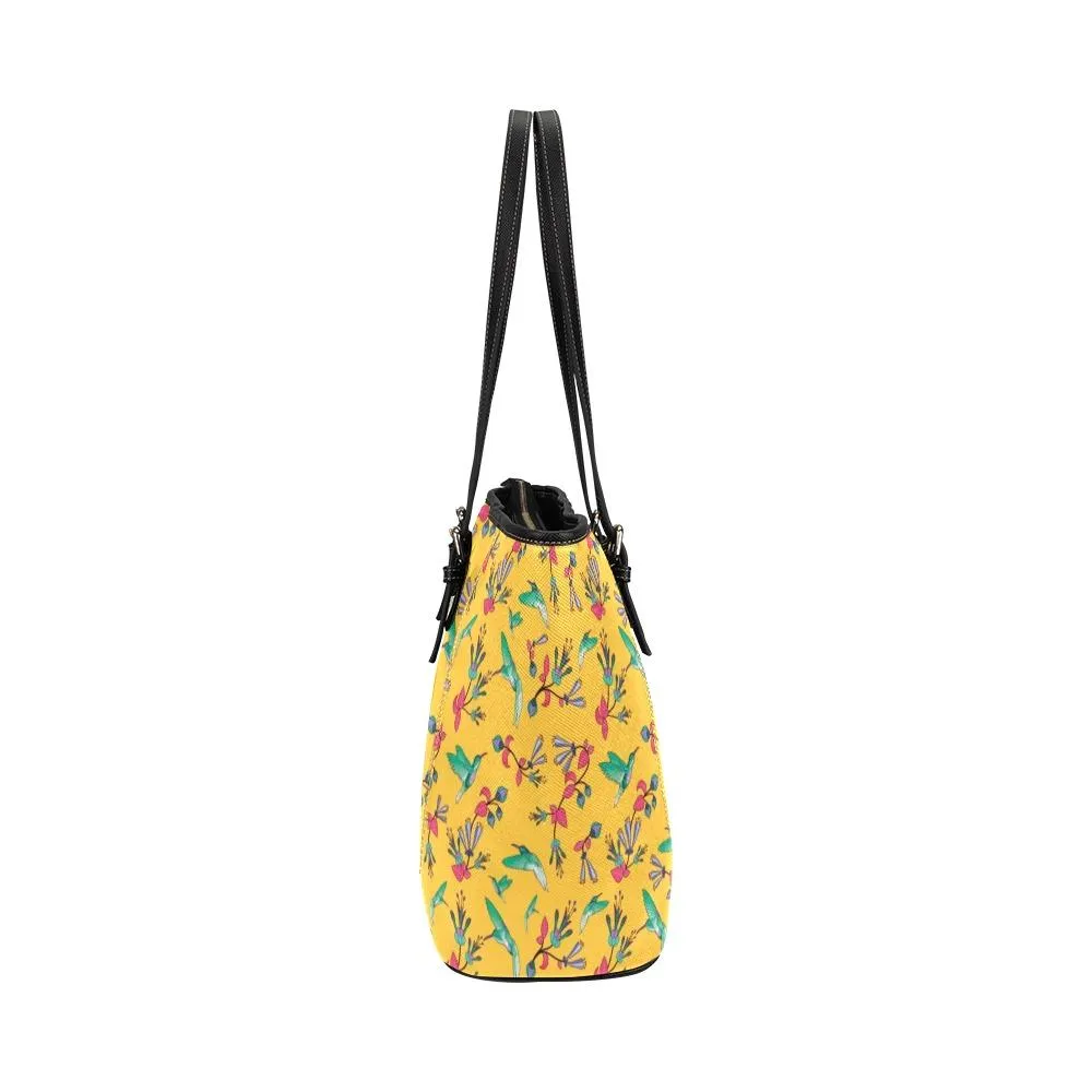 Swift Pastel Yellow Leather Tote Bag/Large