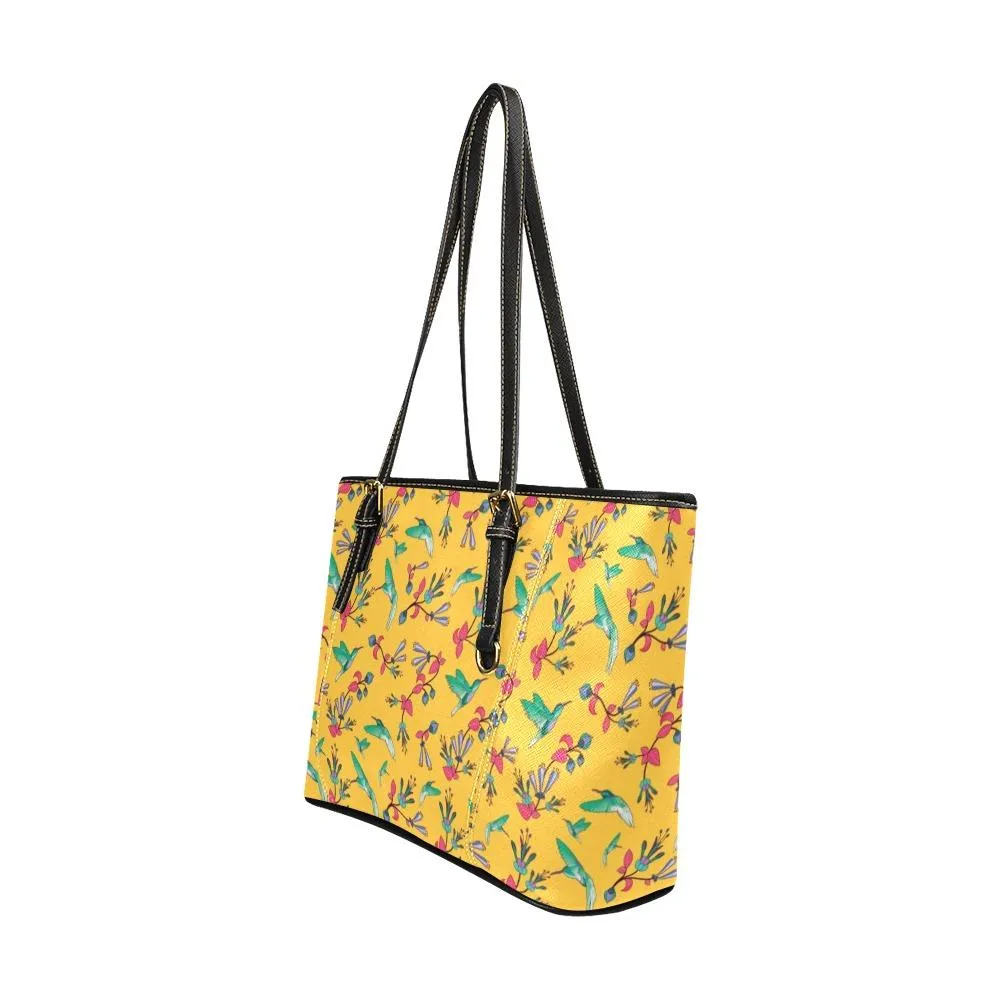 Swift Pastel Yellow Leather Tote Bag/Large