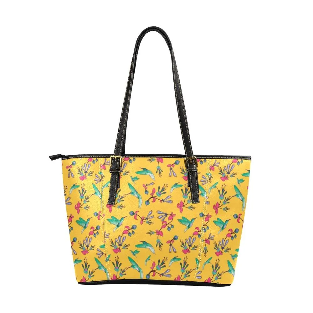 Swift Pastel Yellow Leather Tote Bag/Large