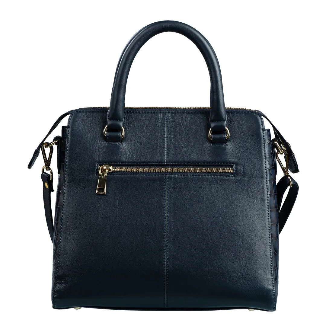 Vivian - Women's Handbag | Genuine Leather Ladies Sling Bag |Office Bag for Women | Color: Navy Blue
