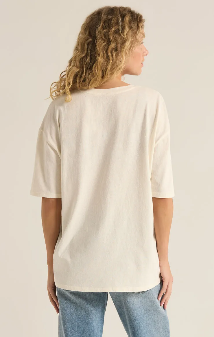 Z-Supply Poppy Bear SoCal Oversized Tee - SEA SALT