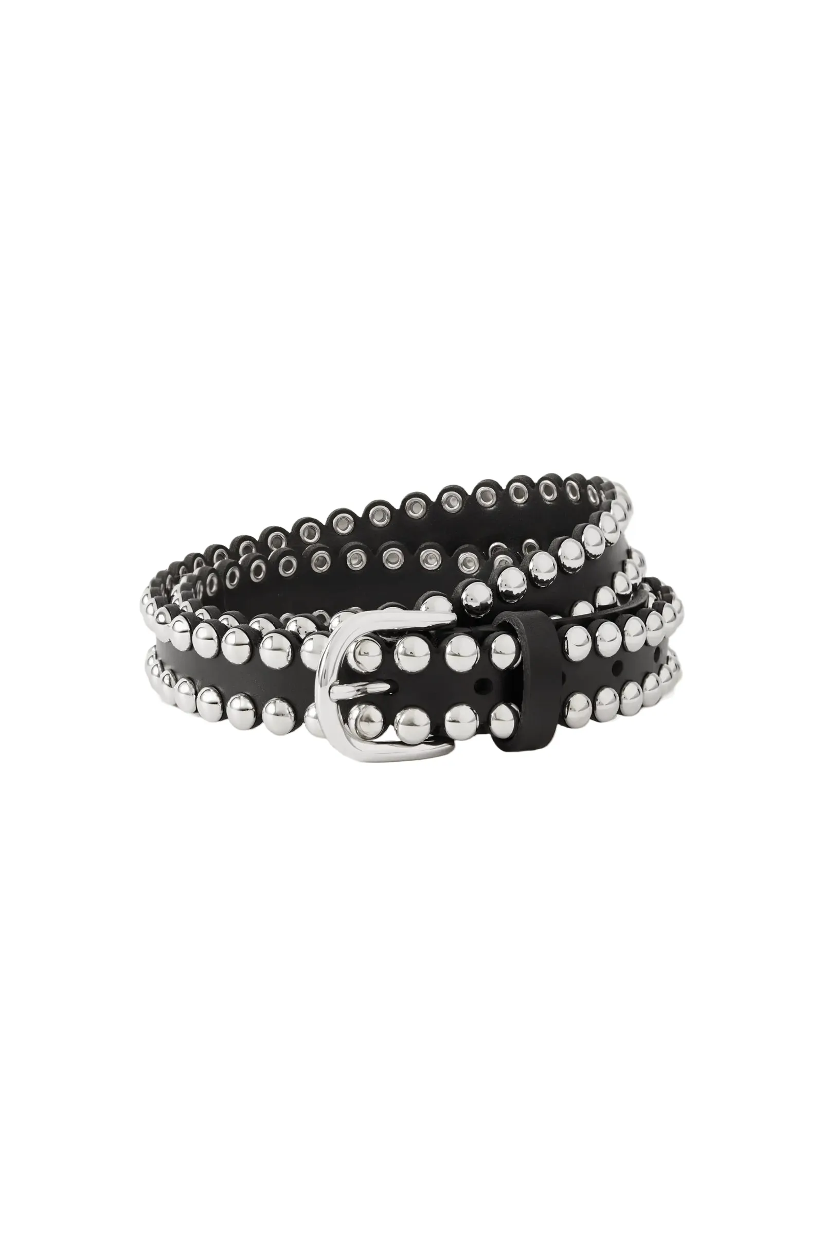 Zap Bubble Studded Leather Belt